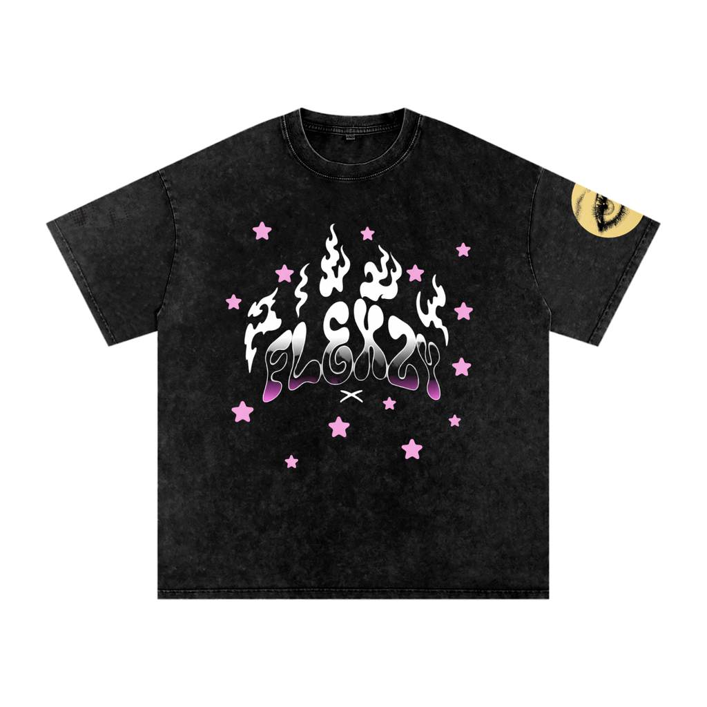 Flexzy Snow Washed Oversized Cotton T-Shirt